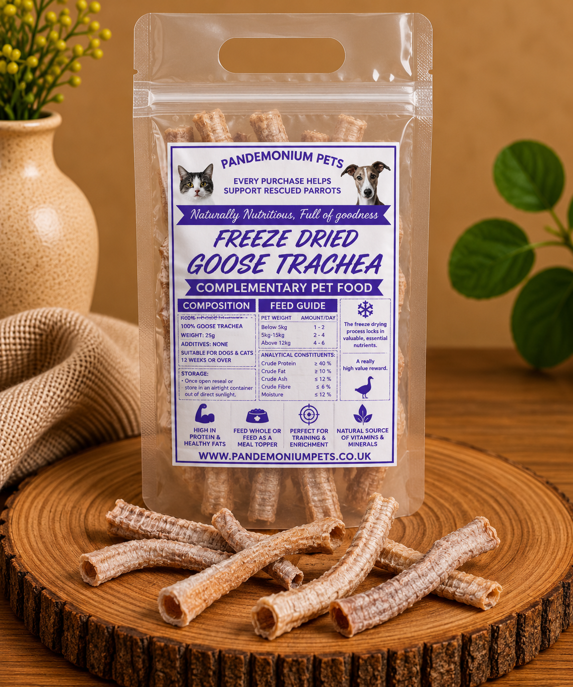 Freeze Dried Goose Trachea 25g product pouch