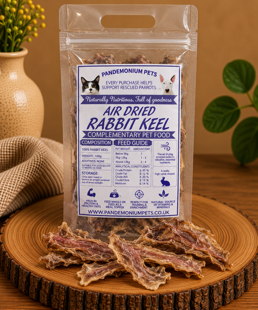 Air Dried Rabbit Keel 100g product pouch