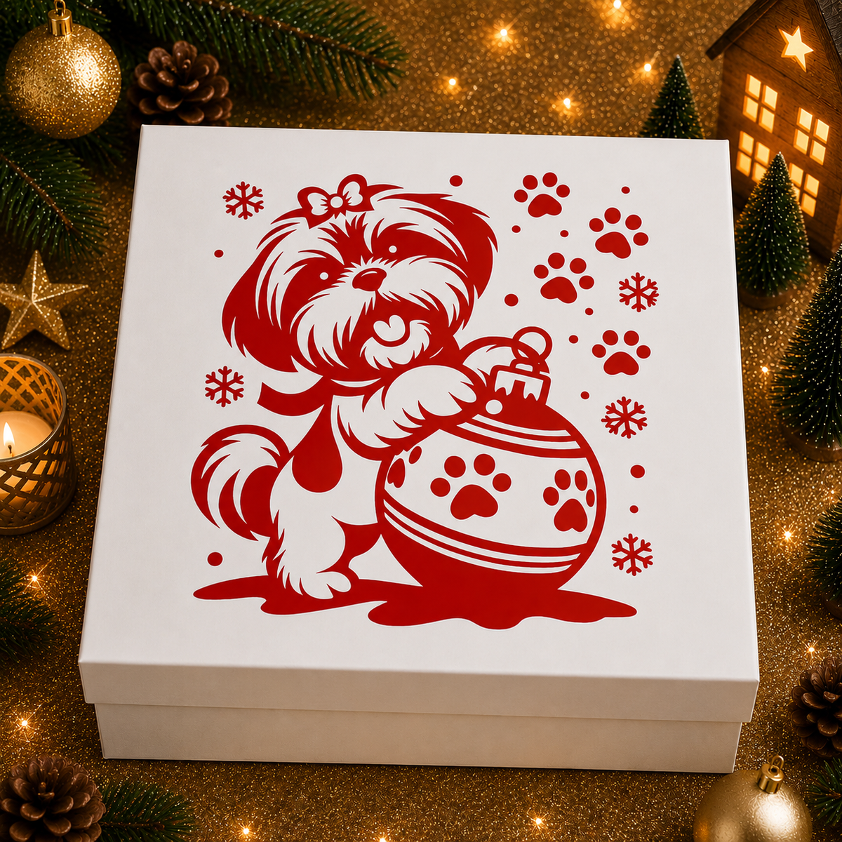 Personalised pet Christmas advent calendar design idea