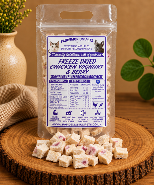 Freeze Dried Chicken Yoghurt and Berry 40g product pouch