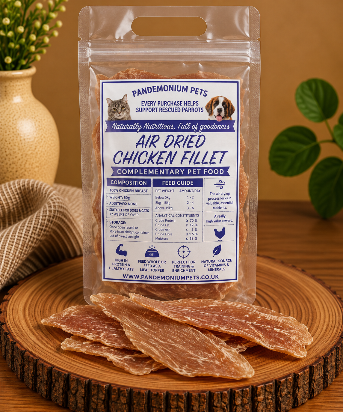 Air Dried Chicken Fillet 50g product pouch