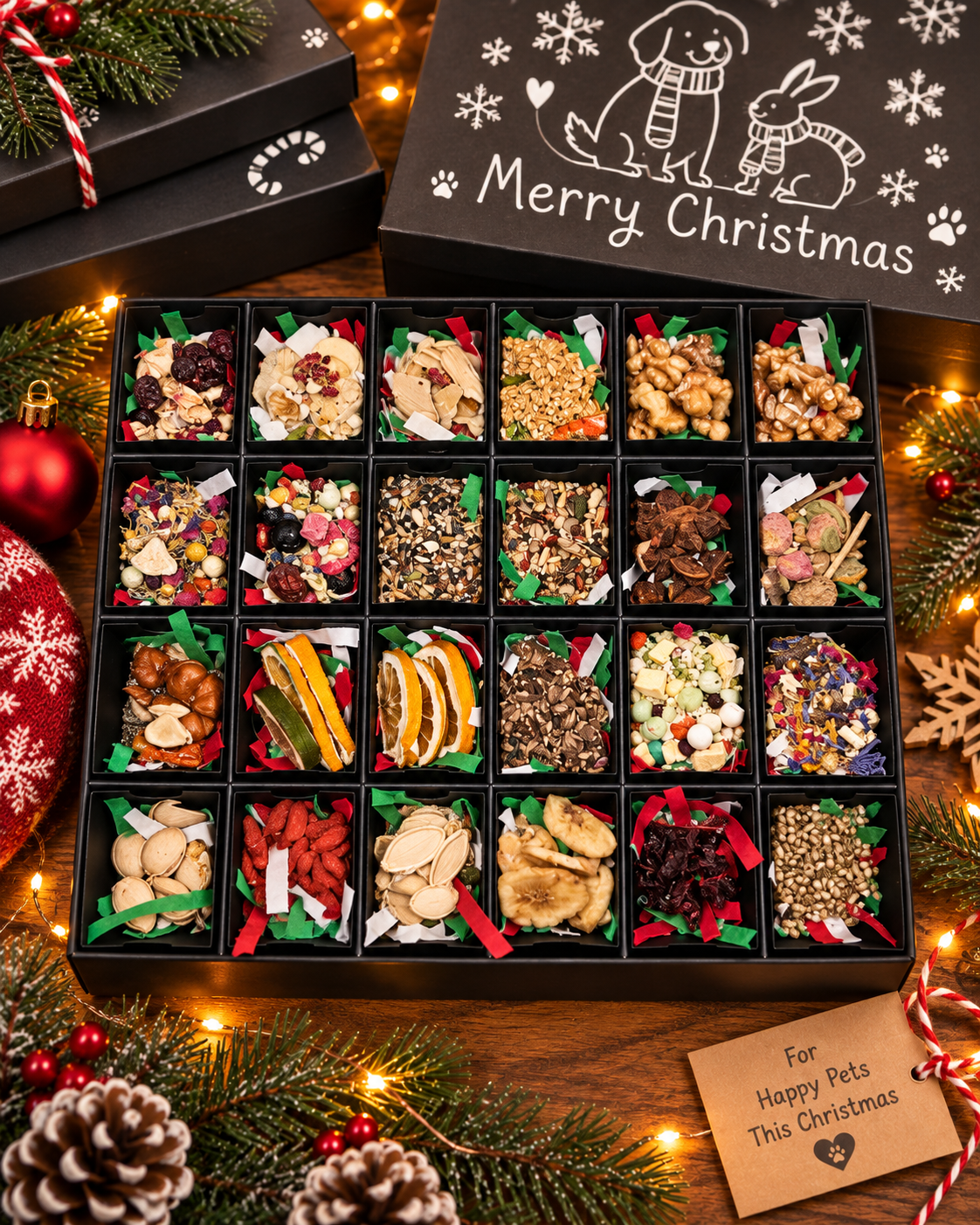 Personalised pet Christmas advent calendar design idea⠋