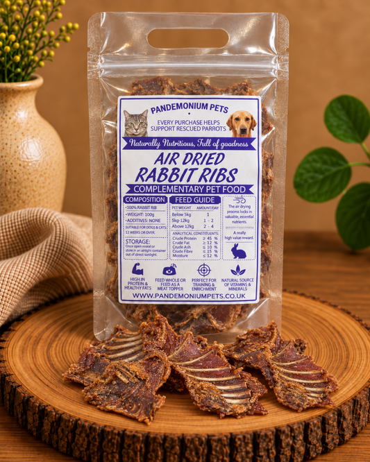 Air Dried Rabbit Ribs 100g product pouch