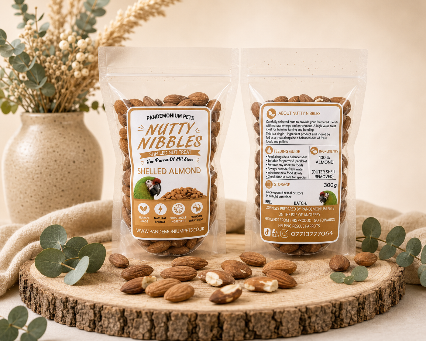 Shelled Almonds – 300g