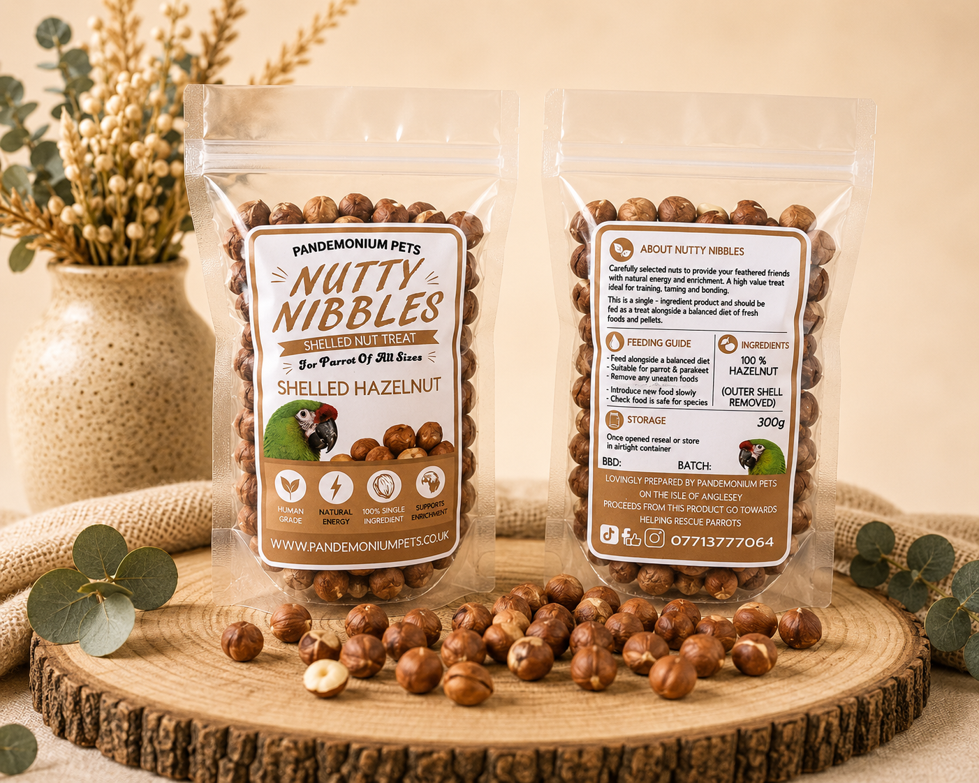 Shelled Hazelnuts – 300g